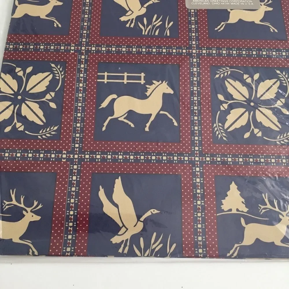 Vintage Forget Me Not American Greetings All Occasion Giant Sheet Gift Wrap